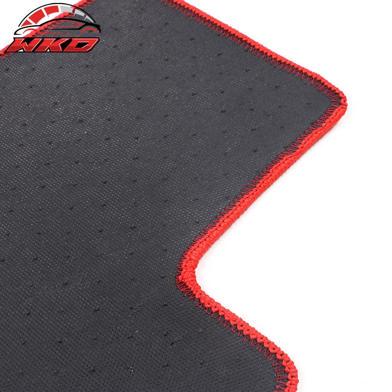 Fits 13-17 Honda Accord 4DR Floor Mats Liner Front Rear Nylon Red Carpets 4PCS