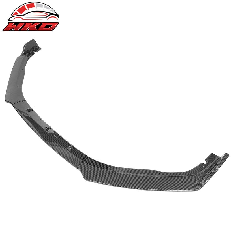 Fits 18-20 Honda Accord Carbon Fiber Print Front Bumper Lip Spoiler 3PC Kit PP