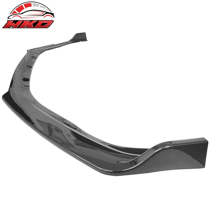 Fits 18-20 Honda Accord Carbon Fiber Print Front Bumper Lip Spoiler 3PC Kit PP