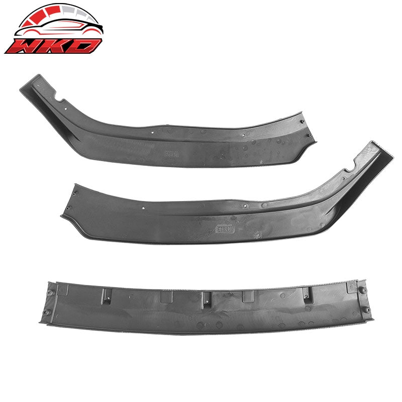 Fits 18-20 Honda Accord Carbon Fiber Print Front Bumper Lip Spoiler 3PC Kit PP