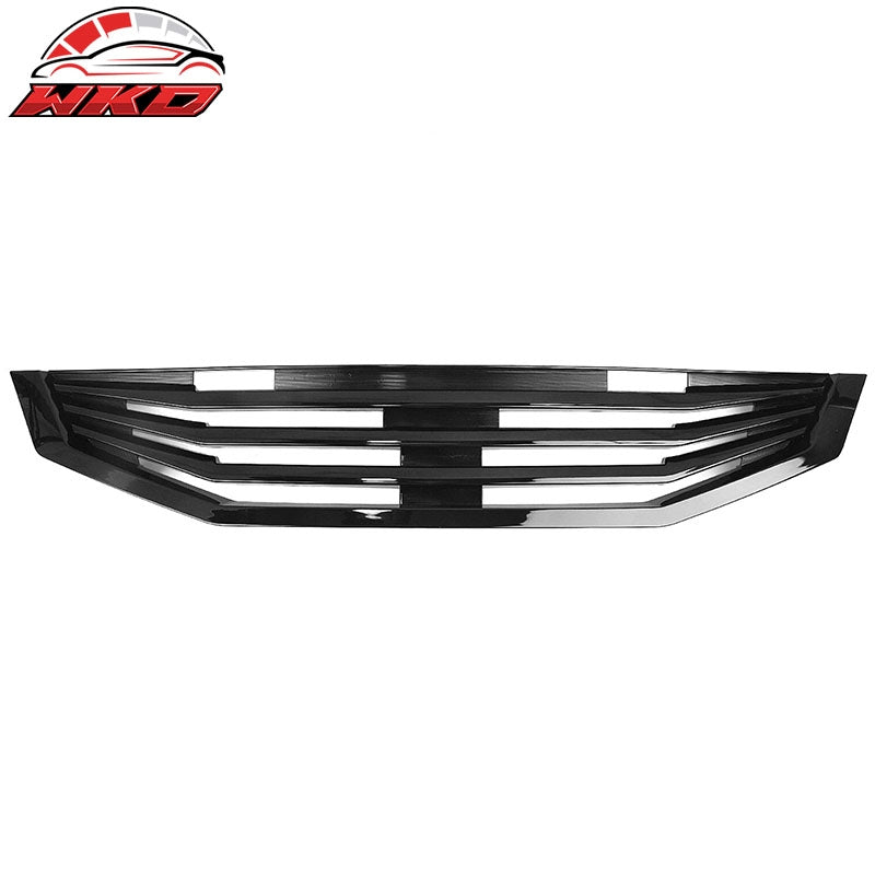 Fits 08-10 Honda Accord Coupe Mugen Style Front Upper Grille Gloss Black ABS
