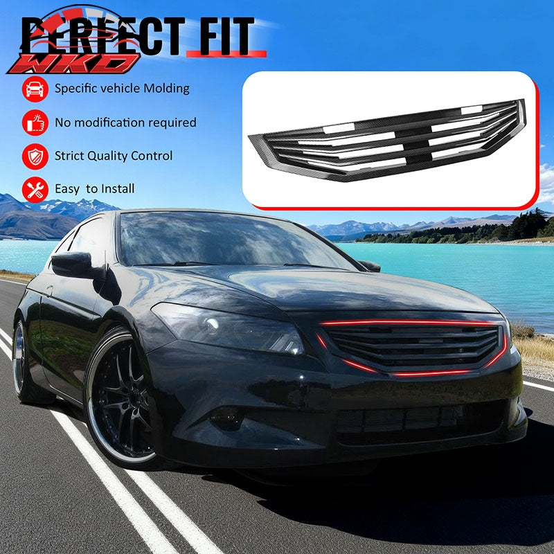 Wholesale 08-10 Honda Accord Coupe Mugen Style Upper Grille Carbon Fiber Print ABS - Wikond Auto