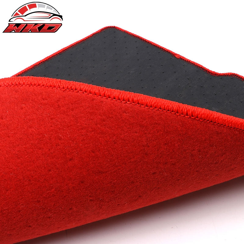 Fits 18-22 Honda Accord Car Floor Mats Liner Front Rear Nylon Red Carpets 4PC