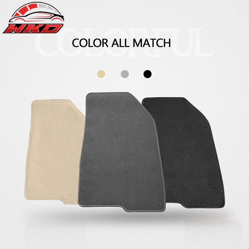 Fits 18-22 Honda Accord Nylon Car Floor Mats Carpet Front & Rear 4PC Set - Grey