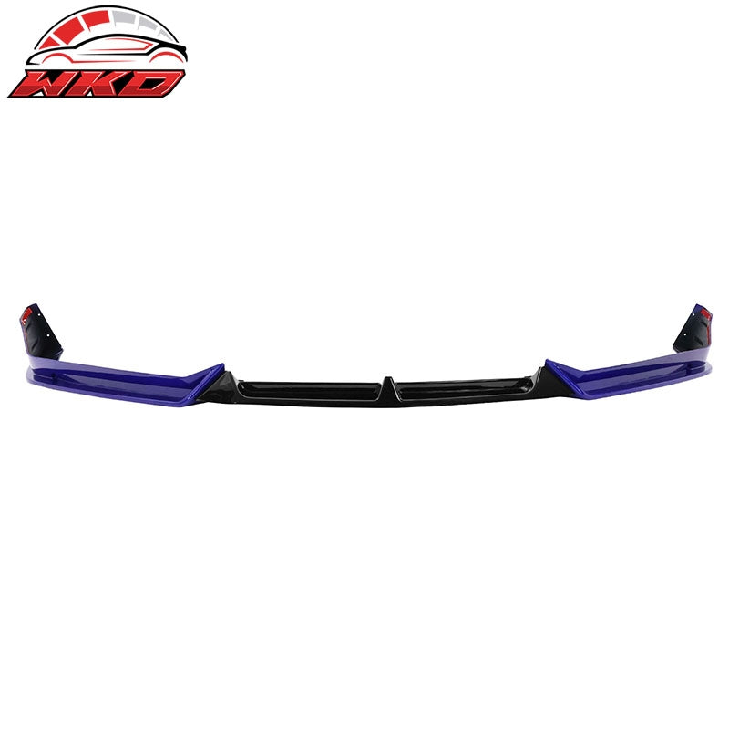 Fits 21-22 Honda Accord Front Bumper Lip Gloss Black & Still Night Pearl PP 3PC