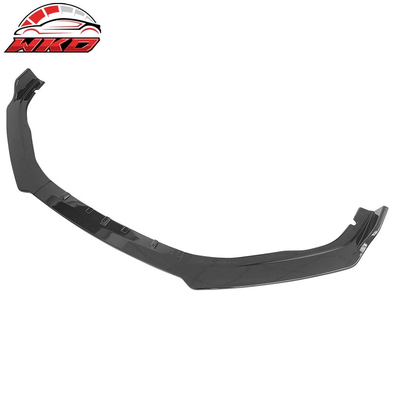 Fits 18-20 Honda Accord Gloss Black Front Bumper Lip Spoiler Splitter 3PC Kit PP