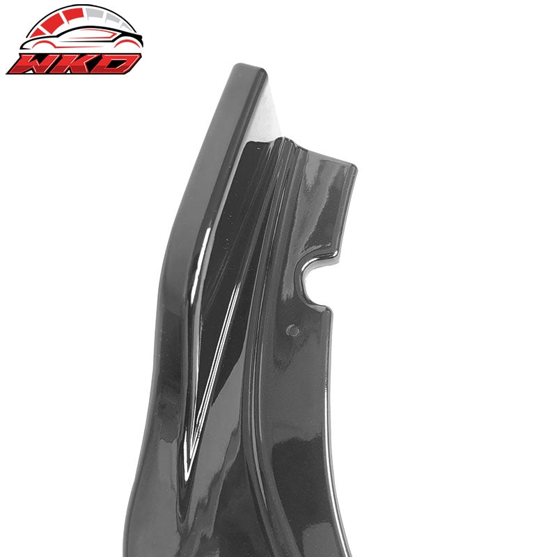 Fits 18-20 Honda Accord Gloss Black Front Bumper Lip Spoiler Splitter 3PC Kit PP