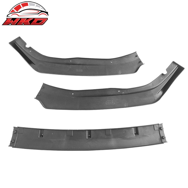 Fits 18-20 Honda Accord Gloss Black Front Bumper Lip Spoiler Splitter 3PC Kit PP