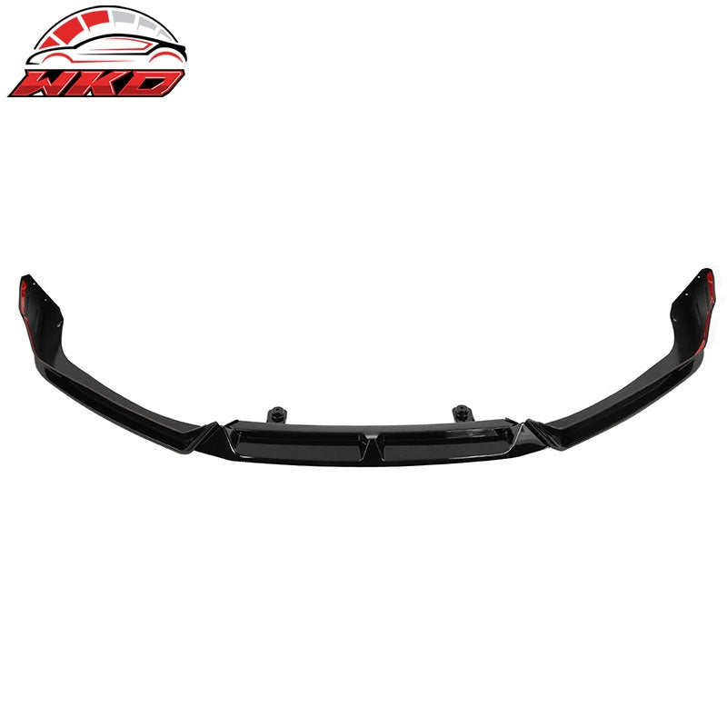 For 21-22 Honda Accord Gloss Black Front Bumper Lip Spoiler Splitter PP 3PC
