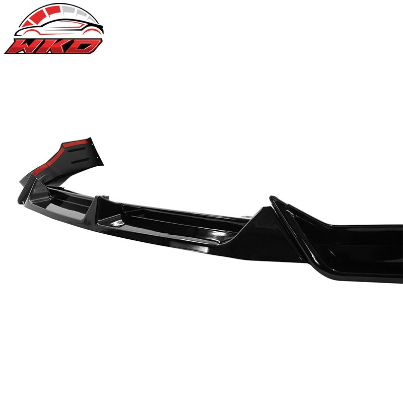 For 21-22 Honda Accord Gloss Black Front Bumper Lip Spoiler Splitter PP 3PC