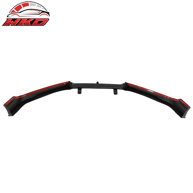 For 21-22 Honda Accord Gloss Black Front Bumper Lip Spoiler Splitter PP 3PC