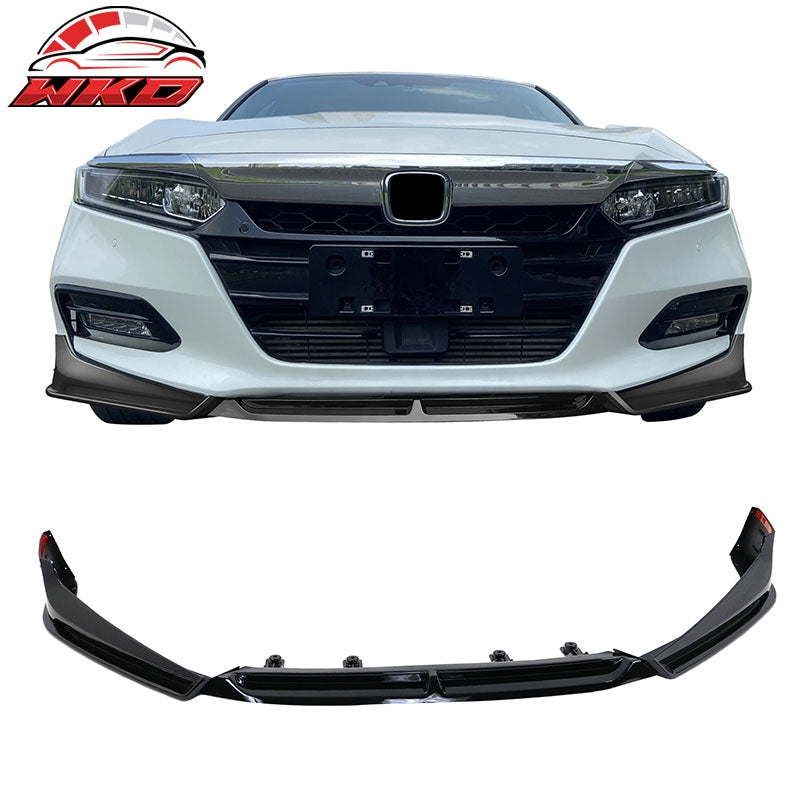 Wholesale 18-20 Honda Accord Gloss Black Front Bumper Lip Spoiler V5 Style PP 3PC