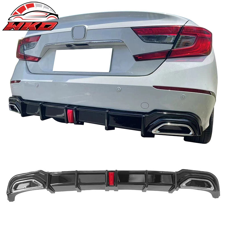Wholesale 18-22 Honda Accord Hybrid LED Rear Bumper Lip Diffuser Spoiler Gloss Black