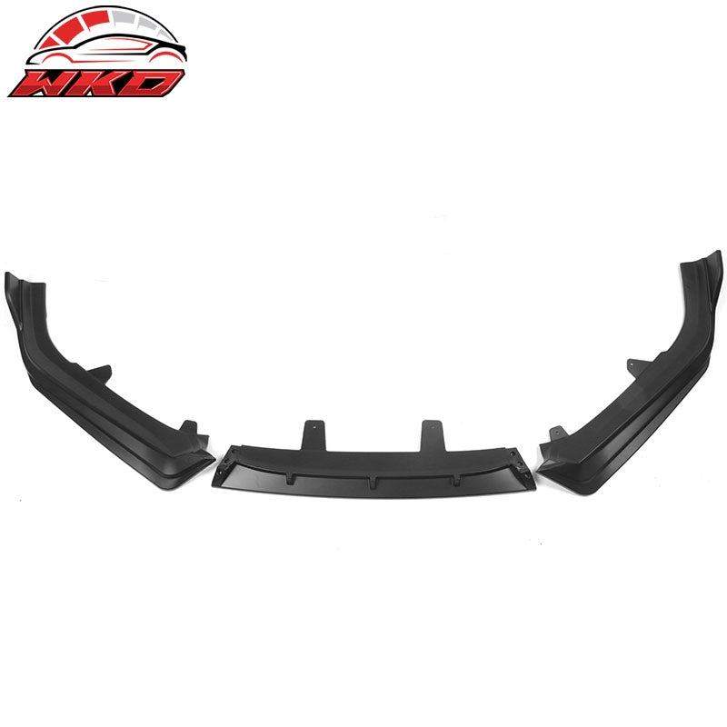 Fits 21-22 Honda Accord IKON V1 Style 3PCS Front Bumper Lip PP Matte Black