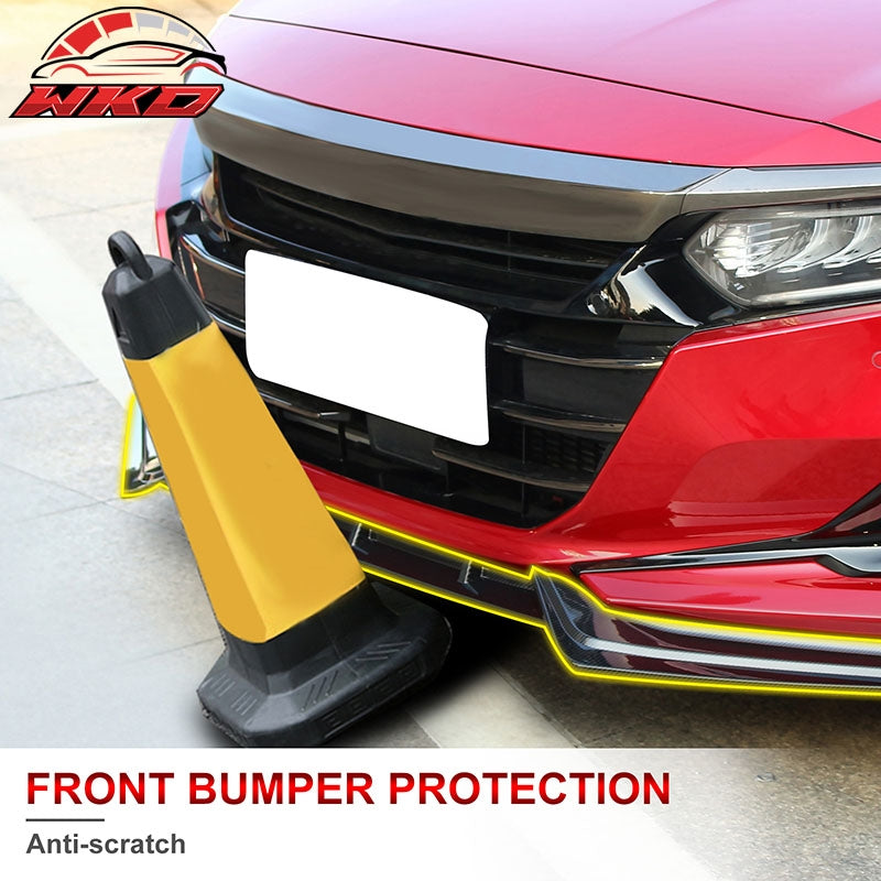 Fits 21-22 Honda Accord IKON V1 Style 3PC Front Bumper Lip PP Carbon Fiber Print