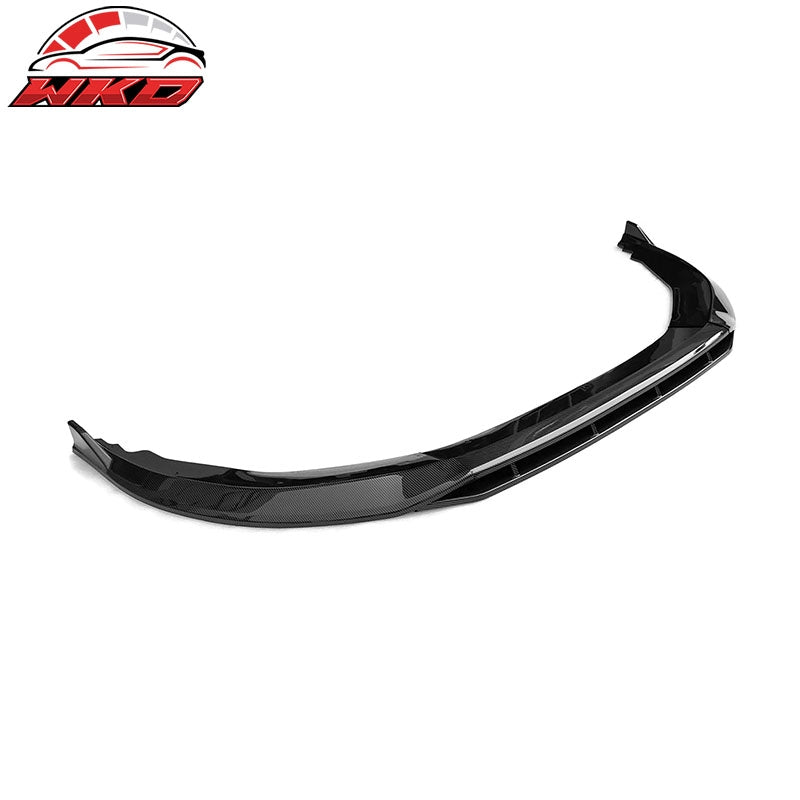 Fits 23-26 Honda Accord IKON V1 Style Carbon Fiber Print Front Bumper Lip PP 4PC