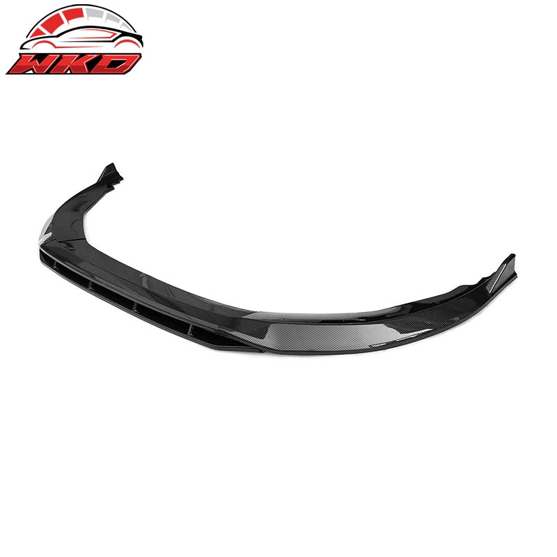 Fits 23-26 Honda Accord IKON V1 Style Carbon Fiber Print Front Bumper Lip PP 4PC