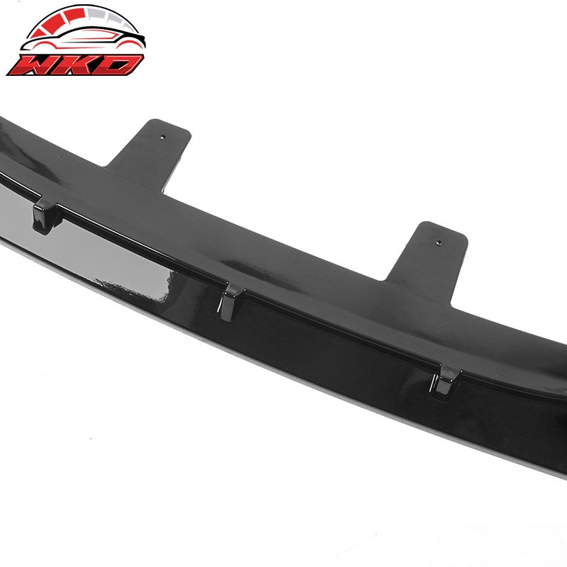 Fit 21-22 Honda Accord IKON V1 Style 3PC Front Bumper Lip Spoiler PP Gloss Black