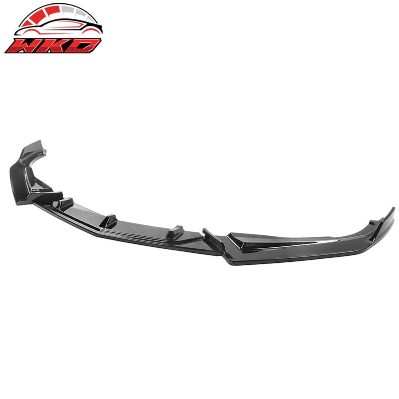 Fits 18-20 Honda Accord IKON V2 Style 3PCS Front Bumper Lip Kit PP Gloss Black