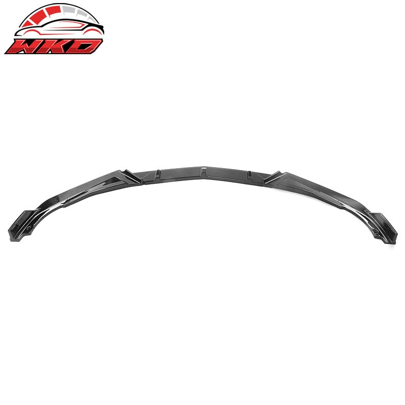 Fits 18-20 Honda Accord IKON V2 Style 3PCS Front Bumper Lip Kit PP Gloss Black