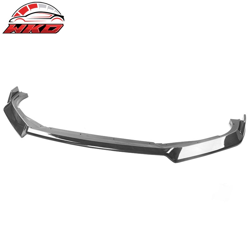 Fits 18-20 Honda Accord IKON V3 Style Carbon Fiber Print Front Bumper Lip PP 3PC