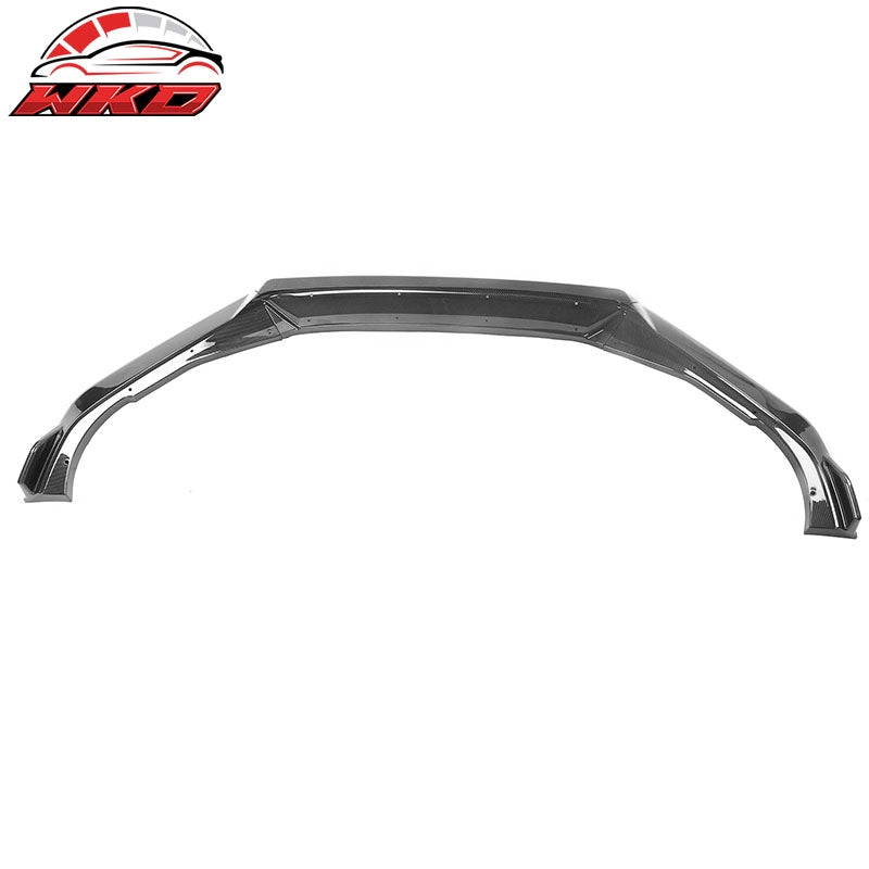 Fits 18-20 Honda Accord IKON V3 Style Carbon Fiber Print Front Bumper Lip PP 3PC