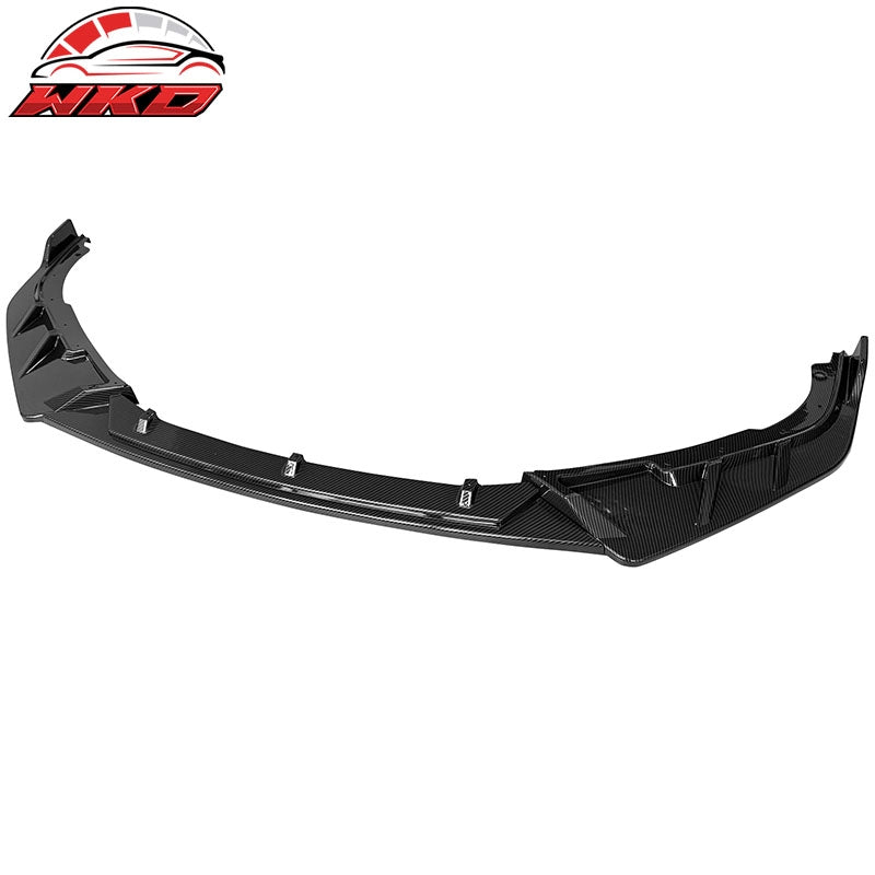 Fits 21-22 Honda Accord IKON V3 Style 3PCS Front Bumper Lip Carbon Fiber Print