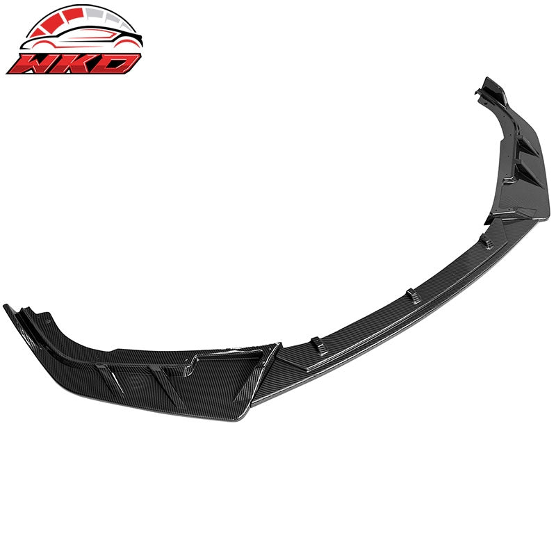 Fits 21-22 Honda Accord IKON V3 Style 3PCS Front Bumper Lip Carbon Fiber Print