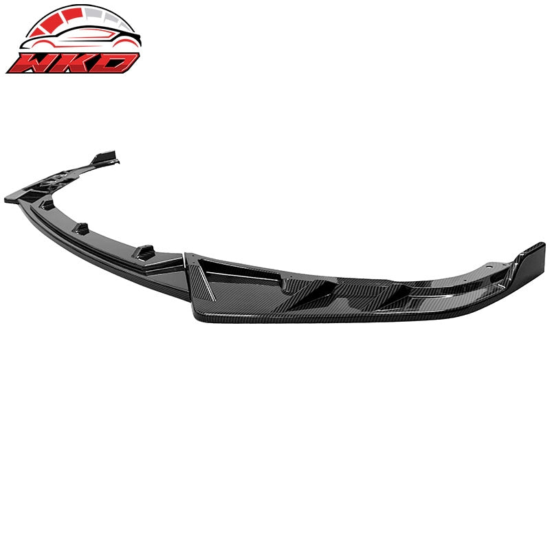 Fits 21-22 Honda Accord IKON V3 Style 3PCS Front Bumper Lip Carbon Fiber Print
