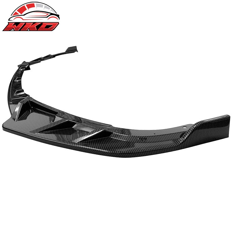 Fits 21-22 Honda Accord IKON V3 Style 3PCS Front Bumper Lip Carbon Fiber Print