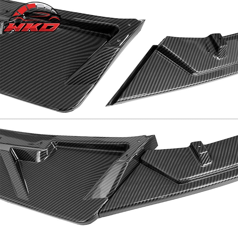 Fits 21-22 Honda Accord IKON V3 Style 3PCS Front Bumper Lip Carbon Fiber Print