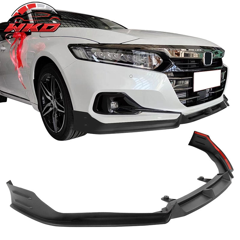 Wholesale 21-22 Honda Accord Matte Black Front Bumper Lip Spoiler Splitter PP 3PC