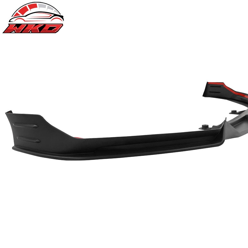 For 21-22 Honda Accord Matte Black Front Bumper Lip Spoiler Splitter PP 3PC