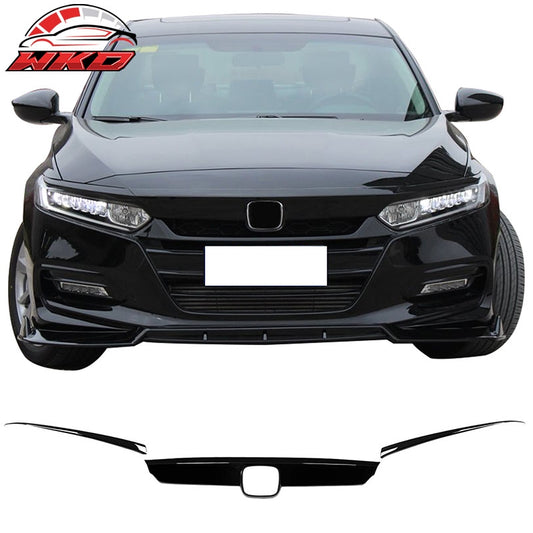 Wholesale For 18-20 Honda Accord OE Style Front Bumper Grille Cover Trim ABS - Gloss Black - Wikond Auto