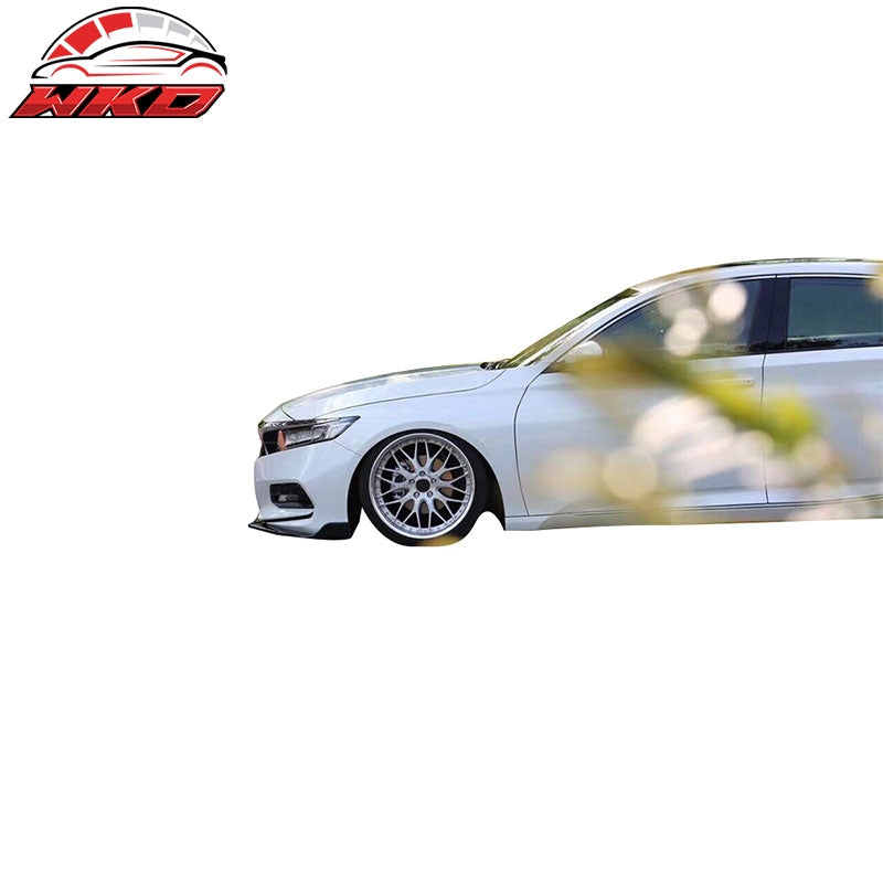 Fits 18-20 Honda Accord OE Style Front Bumper Lip Spoiler Kit 3PC Unpainted PP