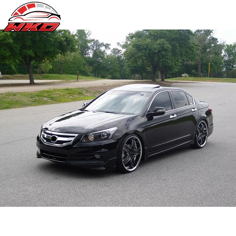 Fits 11-12 Honda Accord Sedan 4Dr OE Style 2PCS Front Bumper Lip Splitters PU