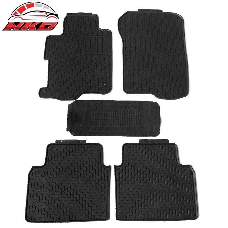 Wholesale 08-12 Honda Accord Sedan Latex All Weather Floor Mat Carpet Black 5PC Set