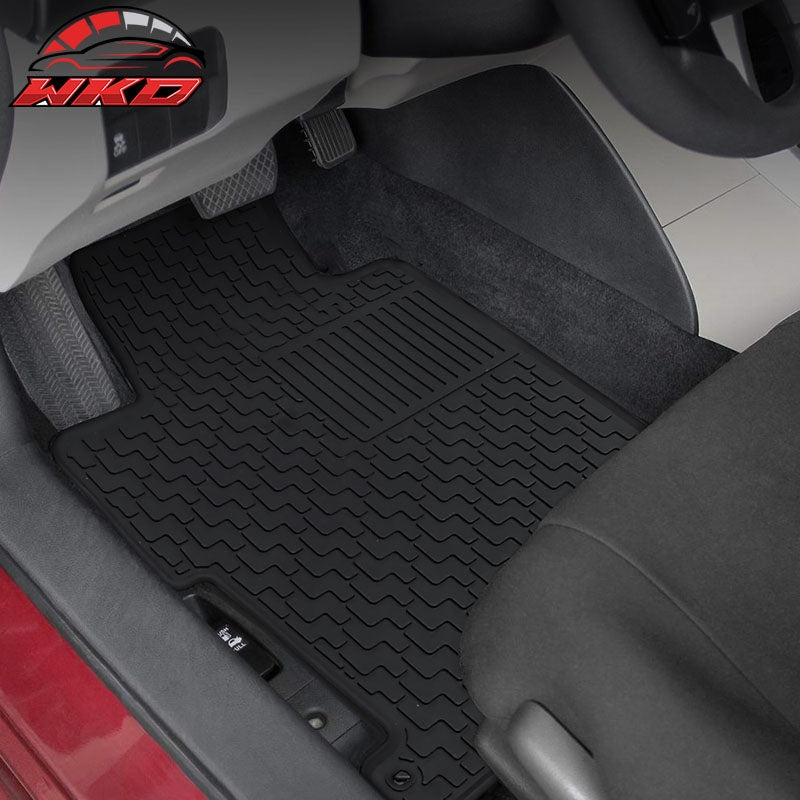 Fits 08-12 Honda Accord Sedan Latex All Weather Floor Mat Carpet Black 5PC Set