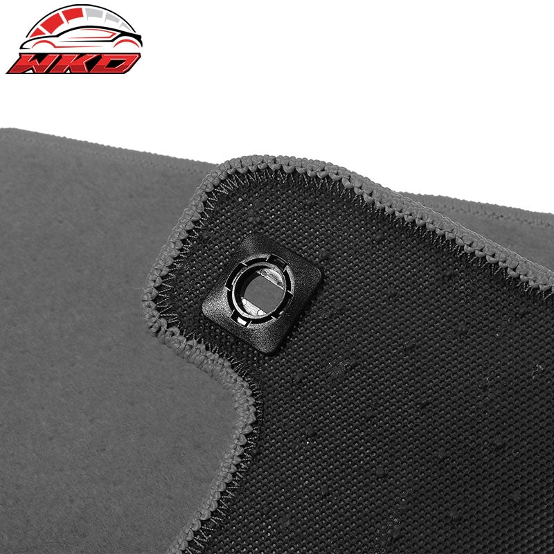 Fits 13-17 Honda Accord Sedan Floor Mats Liner Front Rear Nylon Grey Carpets 4PC