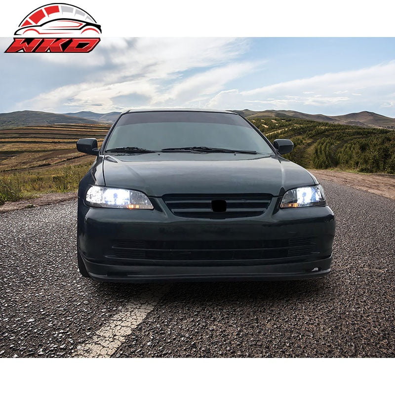 Fits 98-02 Honda Accord Sedan Front Bumper Lip Spoiler Splitter Mugen Style PU