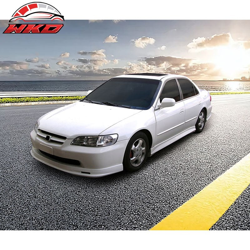 Fits 98-02 Honda Accord Sedan Front Bumper Lip Spoiler Splitter Mugen Style PU