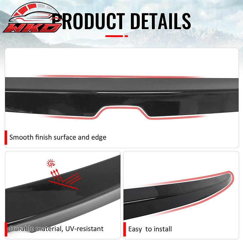 Fits 08-12 Honda Accord Sedan OE Style Trunk Spoiler Gloss Black Rear Wing ABS