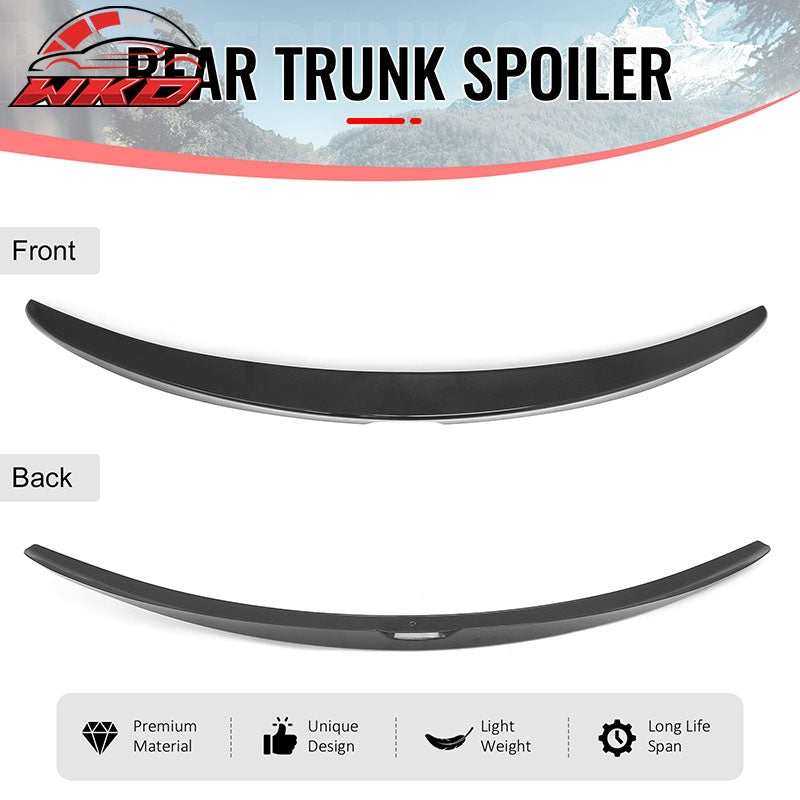 Fits 08-12 Honda Accord Sedan OE Style Trunk Spoiler Matte Black Rear Wing ABS