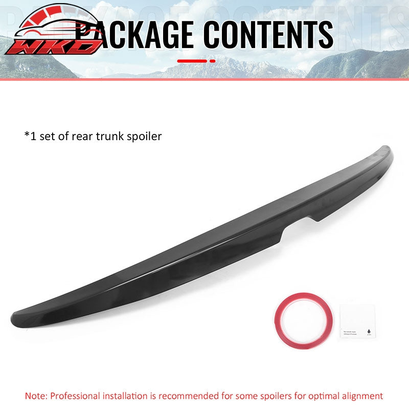 Fits 08-12 Honda Accord Sedan OE Style Trunk Spoiler Matte Black Rear Wing ABS