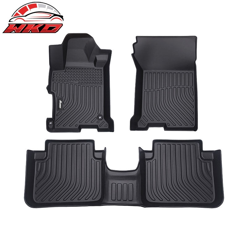 Fits 13-17 Honda Accord Sedan TPE All Weather Waterproof 3D Floor + Trunk Mats