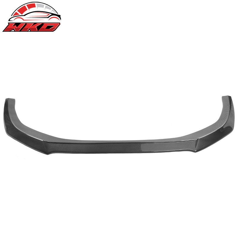 Fits 23-26 Honda Accord Sedan V3 Style Front Bumper Lip Splitter Carbon Look ABS