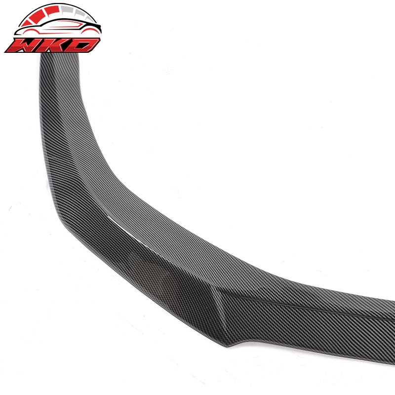 Fits 23-26 Honda Accord Sedan V3 Style Front Bumper Lip Splitter Carbon Look ABS