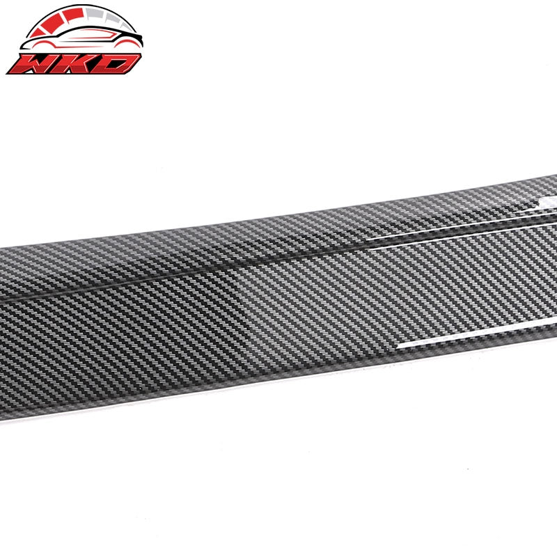 Fits 23-26 Honda Accord Sedan V3 Style Front Bumper Lip Splitter Carbon Look ABS