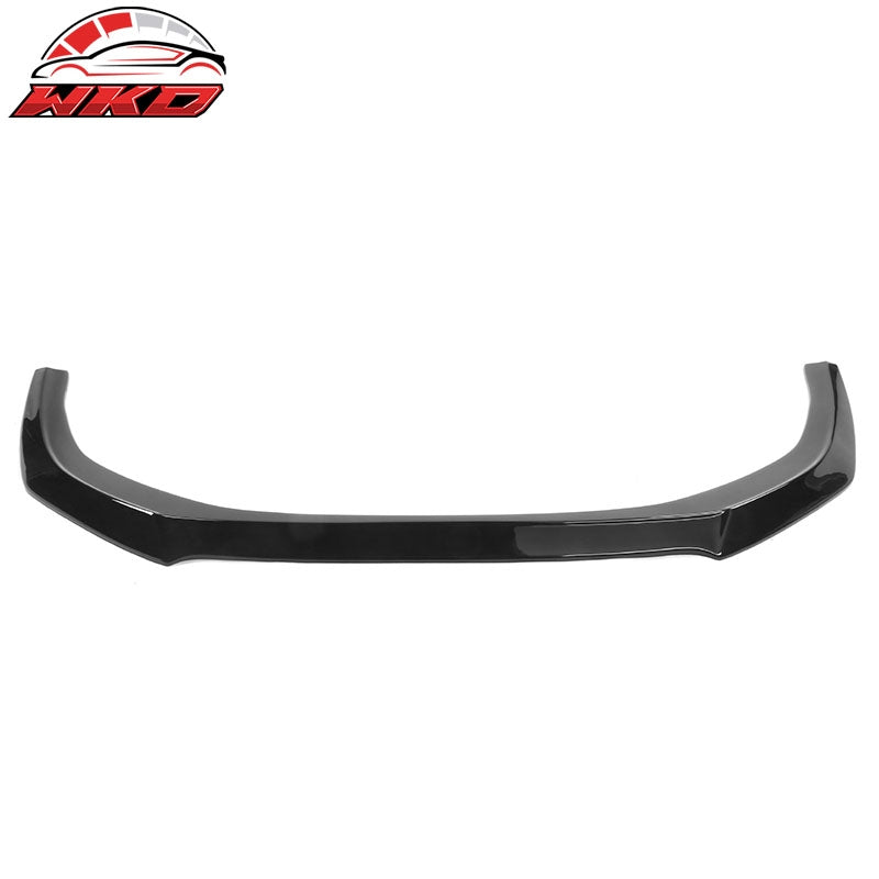 Fits 23-26 Honda Accord Sedan V3 Style Front Bumper Lip Spoiler Gloss Black ABS
