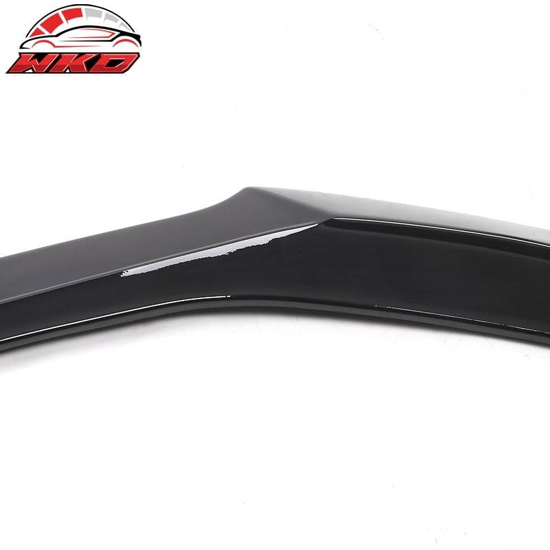 Fits 23-26 Honda Accord Sedan V3 Style Front Bumper Lip Spoiler Gloss Black ABS